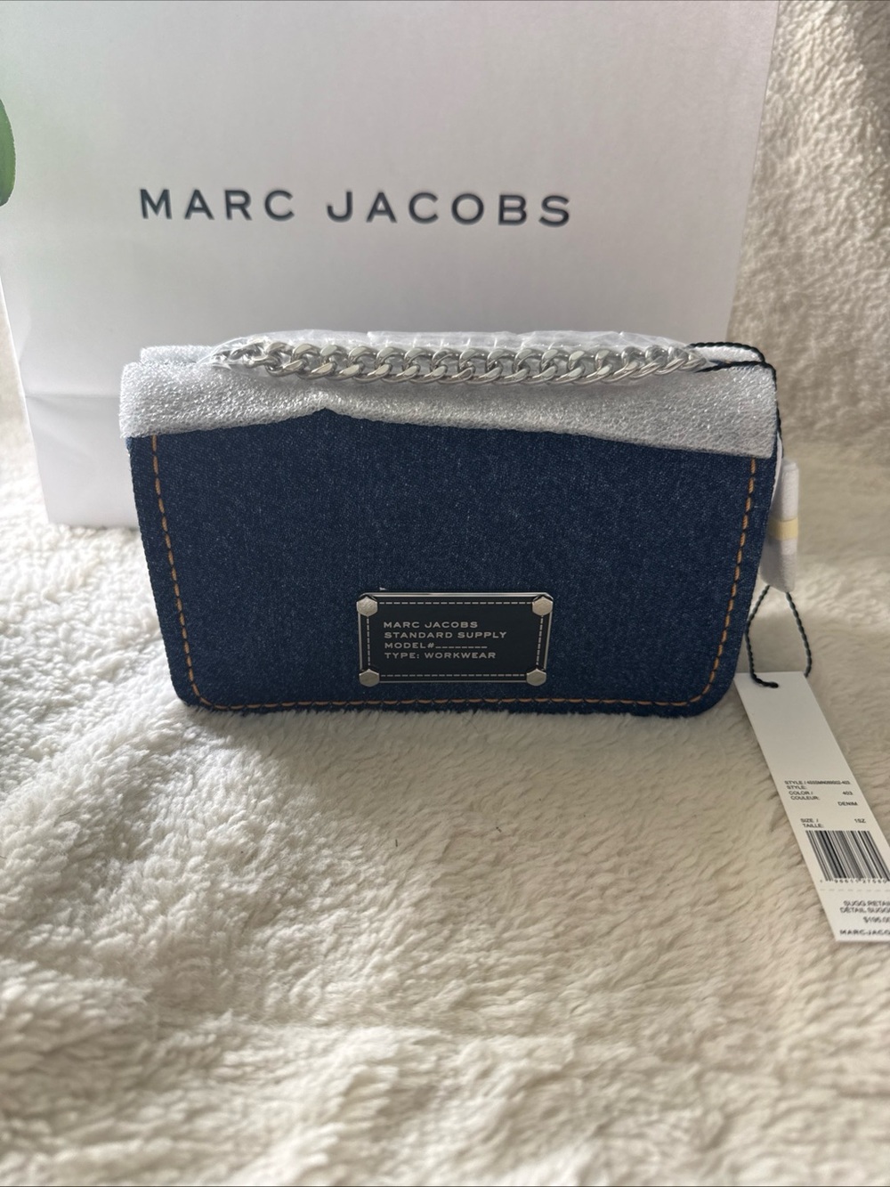 Marc Jacobs The Denim Chain Mini Bag Dark Wash